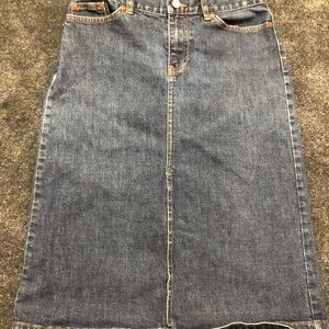 Gap jean knee length skirt